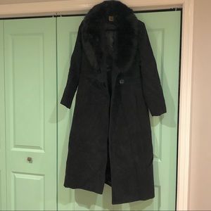 Sachi fox fur lined coat